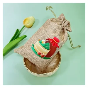 Customized 13*18cm Drawstring Jute Bag Jute Drawstring Pouch for Gift