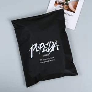 Customized Biodegradable Plastic Matt Black Zipper Bag Zip Lock Bag Poly Bag For Clothing Printed Logo