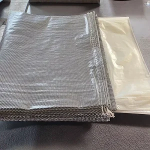 Customized Black White Striped Woven Poly Bags with Waterproof Moisture Proof Liner Express Logistics Packaging for Moving