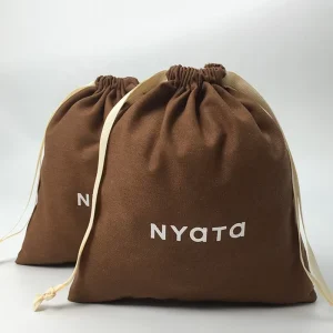 Customized Cotton Linen Drawstring Pouch Bean Food Packaging Bags Organic Cotton Dust Bag