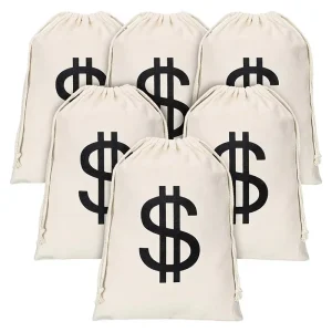 Customized Double rope Canvas Cotton Drawstring Bag Heat Transfer Printing Personalized Mailing Jewelry Packaging Dust proof