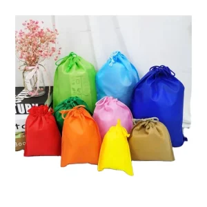 Customized Eco Friendly Non Woven Fabric Reusable Storage Dust proof Drawstring Bag Shoes Washable