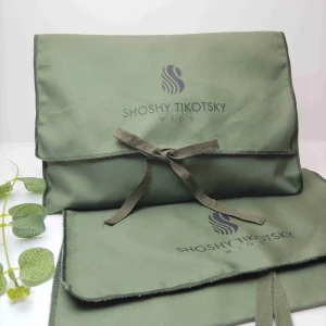 Customized Eco friendly Cotton Envelope Bag with Drawstring Closure for Clothing Socks Packaging Recyclable Custom Colors Sizes