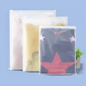 Customized Garment Packaging and Logo Printing Home Storage Frosted Self Sealing Plastic Ziplock Bags