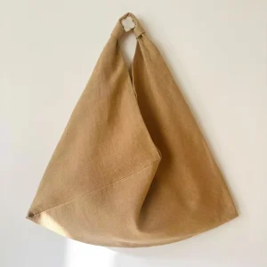 Customized Japanese Linen Origami Bags Eco friendly Textile Packaging Tote Bags Sustainable Shoulder Bags