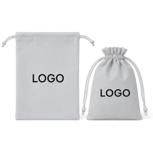 Customized Logo Canvas Linen Gift Drawstring Dust Pouch Drawstring Bags 100% Cotton Drawstring Bag with Double String