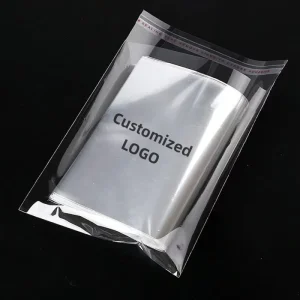 Customized Logo Clear Transparent Gift Clothes Makeup Flap Packaging Cookie Plastic Cellophane OPP Self Adhesive Bags