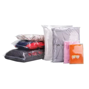 Customized Logo High Transparency PE T Shirt Clothes Packaging Slider Zip Bag Plastic Bags for Clothing Packaging