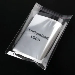 Customized Logo OPP Packing Poly Bags Resealable Transparent OPP Plastic Clear Poly Bags for Textile