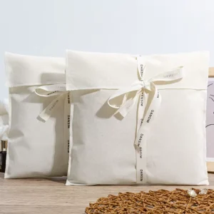 Customized Logo Recyclable Cotton Envelope Cloth Packaging Dust Proof Handbag and Jewelry Gift Bag Sustainable Cotton Bags