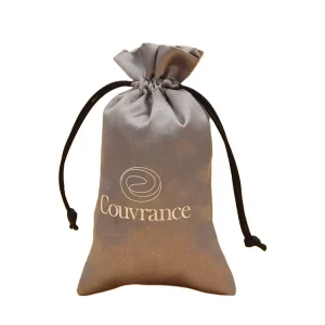 Customized Logo Silk Satin Drawstring Bag Gift Packaging Pouch in Bulk for Textile