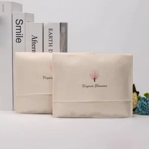 Customized Natural Cotton Envelope Pouch Bag for Personalized Candle Packaging