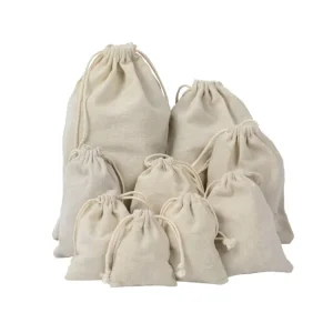 Customized Natural Used Small Mini Jute Bags Manufacturer Jute Hessian Drawstring Sack