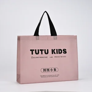 Customized Non Woven Reusable Durable Eco Friendly Folding Tote Bag Shoulder Strap 7 Color Screen Printed Fabric Bag
