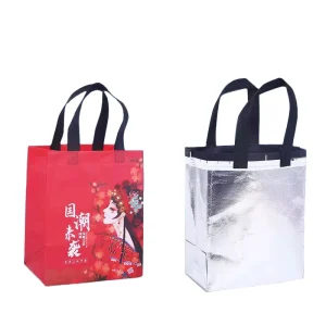 Customized Non woven Bags Insulated Bags Takeout Packaging Straps Non woven Insulated Bags with Customizable Logos
