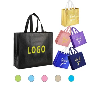 Customized Non-woven Tote Bags with Lamination Suitable for Supermarket Shopping and Clothing Packaging