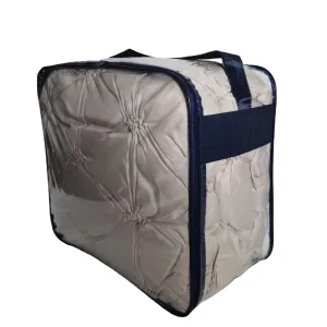 Customized PVC Wire Bag with Offset Printing Zipper Top Disposable Packaging for Blanket Quilt Bedding Custom Logo Home Textile