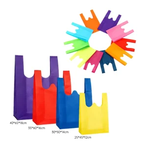 Customized Packing Bags OEM Non woven Bag D Cut Eco Friendly Reusable Custom T shirt Stitched Non Woven Bag