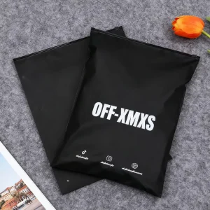 Customized Printed Clothes Packaging Ziplock Bag Plastic Zip Lock Pack Zipper Bags for Clothing Packaging Black Plastic Bags