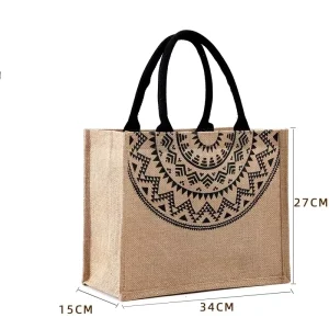 Customized Printed Jute Linen Bag for Shopping Packaging Bag