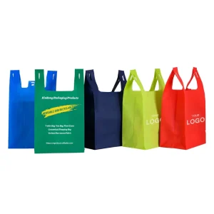 Customized Recycled Shopping T shirt Non Woven Bag With Printing Logo