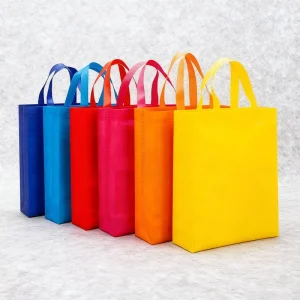 Customized Reusable Non woven Portable Packaging Bags Garment T shirt Advertising Environmental Supermarket Tote Shopping Bag