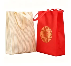 Customized Silk Screen Printed Recyclable PP Non Woven Shopping Tote Bag with Shoulder Handle for Supermarket Grocery and Gift
