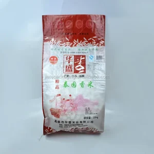 Customized Transparent Virgin PP Plastic Woven Rice Packaging Bags 20kg 25kg 50kg