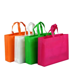 Customized Vivid Tone Comfortable Straps Recyclable Lightweight Non Woven Bags for Customer Gift Packaging