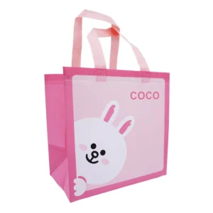 Cute Custom Recyclable Portable Non Woven Shopping Bag for Supermarket Use Logo Printing for Clothing Store Gift Packaging