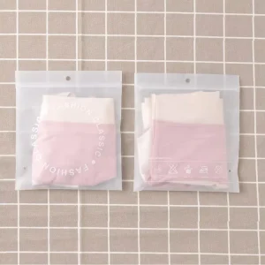 Design Packaging Zipper Pouch Clothing Underwear Bags Packaging Plastic Bags for Underwear