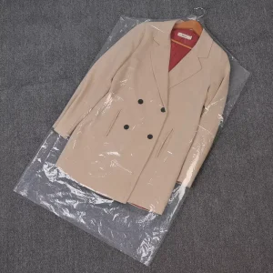 Disposable Durable Eco friendly Laundry Dry Cleaning Custom Covers Damp proof Garment Dust Package Bags Logo Pocket for Suits