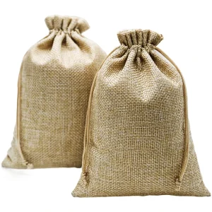 Drawstring Burlap Jute Sack Shoes Crafts Coffee Home Decoration Dust Proof Washed Packaging Bag Low MOQ Gift Bag