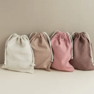 Durable Custom Logo Printed Eco Friendly Organic Cotton Drawstring Packaging Bag Jewelry Canvas Drawstring Bag Cotton Dust Bag