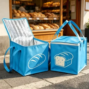 Durable Insulated Thermal Bag Reusable Food Delivery Bag Waterproof Portable Food Non Woven Bag Carrier for Takeaway Catering