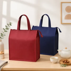 Durable Non Woven Zipper Bag Eco Friendly Portable Gift Bag for Wine Packaging Bag Red Wine Bag Fabric Portable Ice Cooler Bag