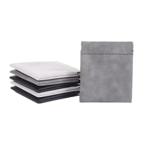 Durable PU Fabric Flip Packaging Bag Multi Use Textile Storage Pouch for Jewelry Accessories & Small Gifts