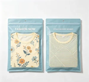 Dust Proof Custom Your logo Garment Packaging Bags with Zipper and clear Window Resealable Plastic Bag for Clothes Packaging Bag
