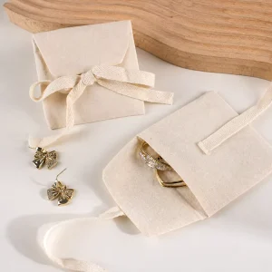 Dust-proof Cotton Storage Bag Gift Folding Cloth Packaging Bag Cotton Pouches for Jewelry