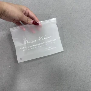Eco EVA Frosted Zipper Bag Garment Clothing Wrapping Translucent EVA Frosted Zipper Bag Visible Garment Packaging Bag