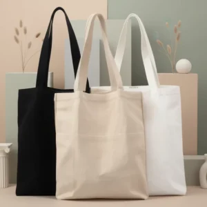 Eco Friendly Blank Organic Cotton Canvas Tote Shopping Packaging Bags