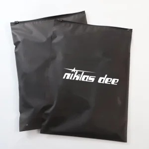 Eco Friendly CPE Garment Packaging Bags Custom Logo Reusable Zipper Bag for Luxury Clothing Brand Fashion Apparel Poly Zip Bag