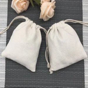 Eco-Friendly Cotton Jewelry Gift Bags Custom 5*7cm Recyclable Packaging for Earrings and Rings