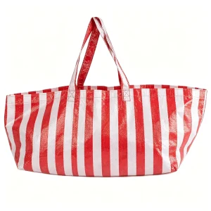 Eco Friendly Custom Logo PP Woven Shopping Bag Large Capacity Laminated Reusable Gift Packaging Bag