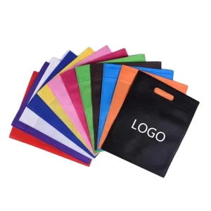 Eco Friendly Custom Packaging D Cut Non Woven Bag Reusable Waterproof Biodegradable Printable Logo Pattern Good Supermarket PP