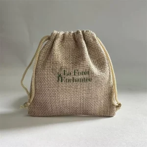 Eco Friendly Fabric Jute Bag Jewelry Pouch Gift Burlap Sack Packaging Bags With Custom Logo