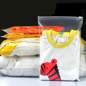 Eco Friendly Frosted Zip Lock Resealable Clothes Packaging T Shirt Custom Apparel Clothing Packaging Zip Lock Packaging Bags