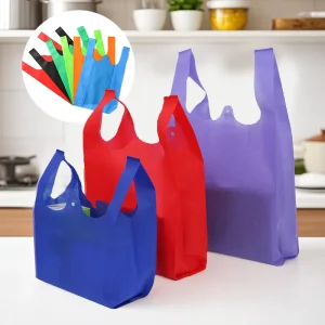 Eco-Friendly Grocery T-Shirt Shopping Non-woven Bag Custom Durable Recyclable Non Woven Fabric Bags