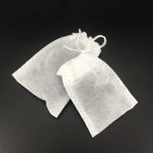Eco Friendly Heat Sealed Disposable Non Woven Fabrics Food Grade Herbal Empty Tea Coffee Filter Bags With Cotton Draw String