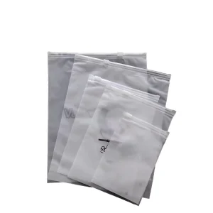 Eco Friendly Large Frosted Custom Zipper Packaging Bags for Clothing Brand Poly Bag for Clothing Clothes Activewear